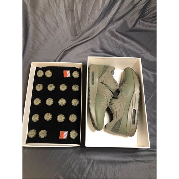 Nike Air Max 1 V SP Patch Steel Green 2015 Men’s size 7.5 - Picture 2 of 9